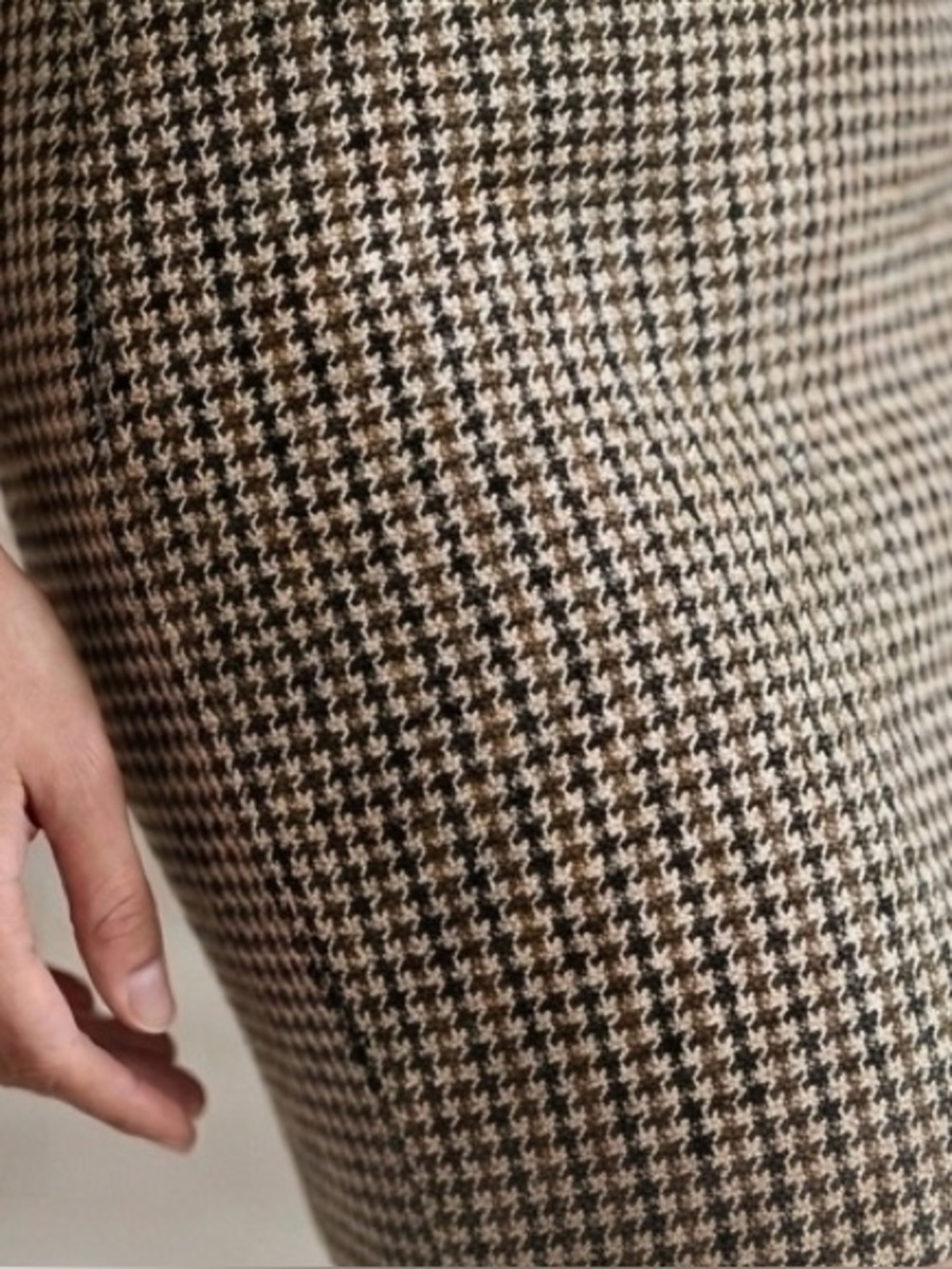 Piazza Sempione Knee-Length Wool Pencil Skirt Houndstooth Size 4 - Picture 5 of 13